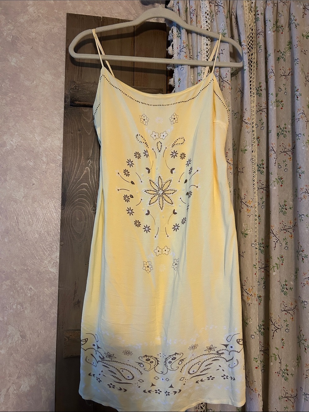 wild fable Yellow Floral Cutout Mini Dress
